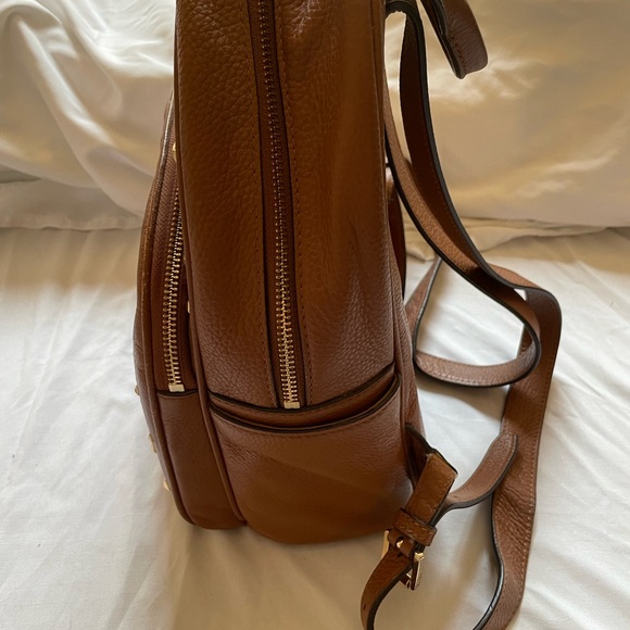 Michael Kors Women's Abbey Medium‎ Studded Leather Backpack Brown - Picture 6 of 16